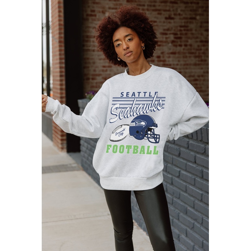 SEATTLE SEAHAWKS HOME TURF PREMIUM FLEECE CREWNECK PULLOVER