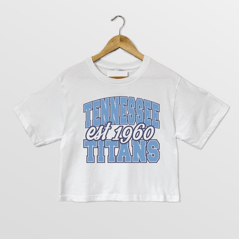 TENNESSEE TITANS DEEP ROOTS BOXY FIT CROPPED TEE