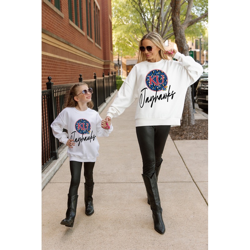 KANSAS JAYHAWKS WILD BREAKTHROUGH YOUTH PREMIUM FLEECE SWEATSHIRT
