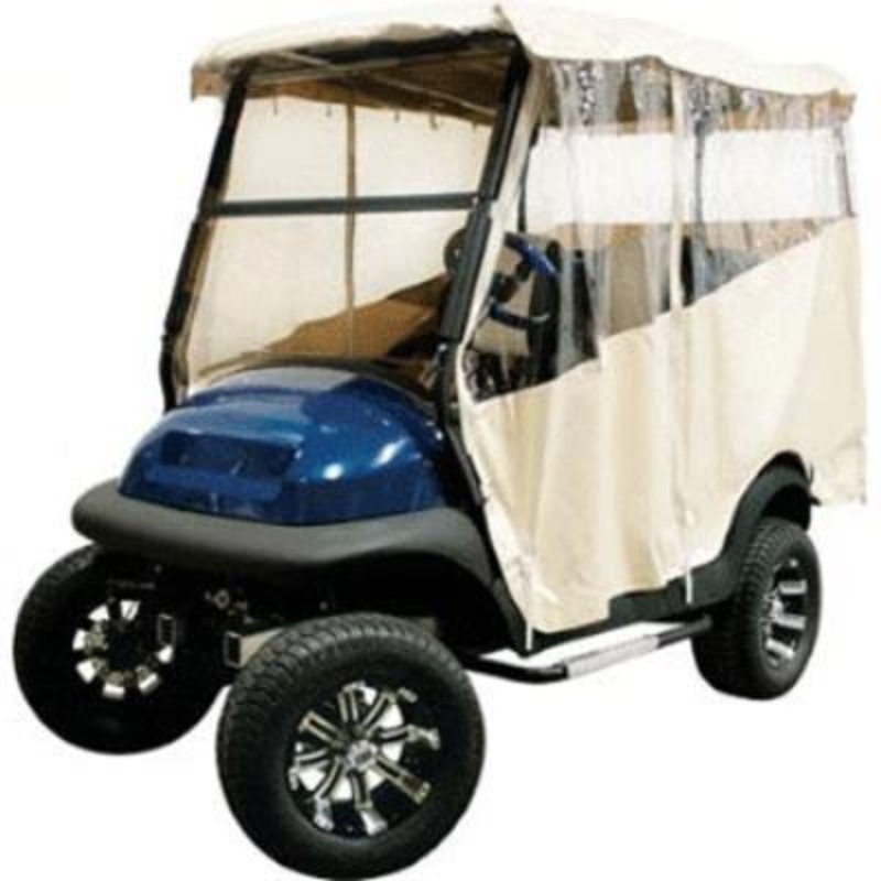 RedDot Club Car Carryall 500 White 3-Sided Straight Back Over-The-Top Enclosure (Years 2014-Up) PN# 48672