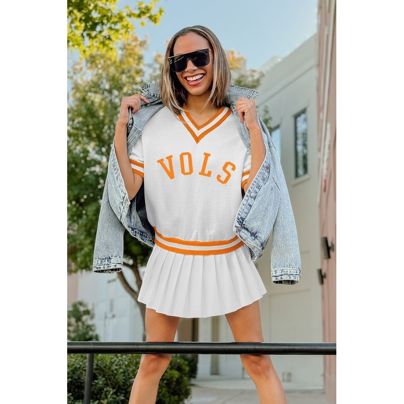 TENNESSEE VOLUNTEERS INFINITE CHARM VARSITY V-NECK SWEATER