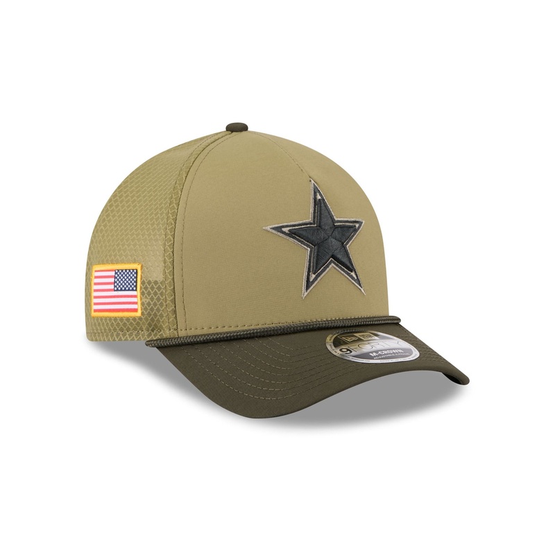 Dallas Cowboys 2025 Salute to Service 9FORTY M-Crown A-Frame Trucker Hat