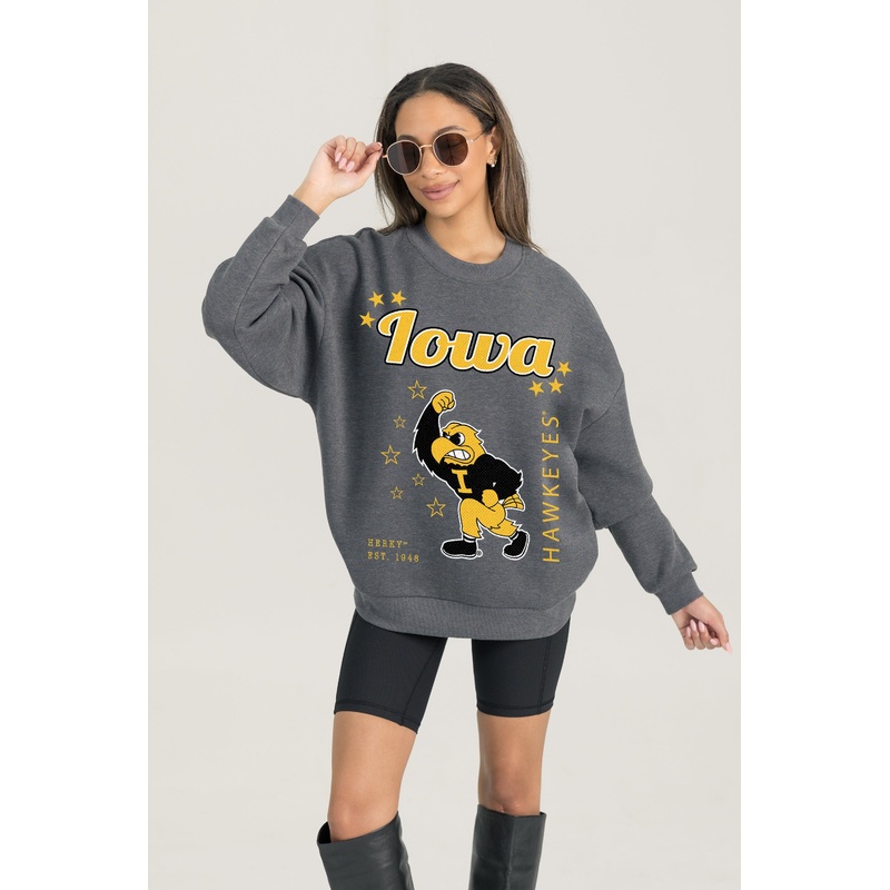 IOWA HAWKEYES Ready To Rumble Fleece Crewneck Pullover