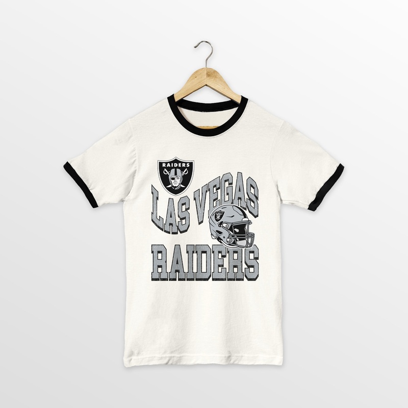LAS VEGAS RAIDERS HARD EARNED VINTAGE RINGER TEE