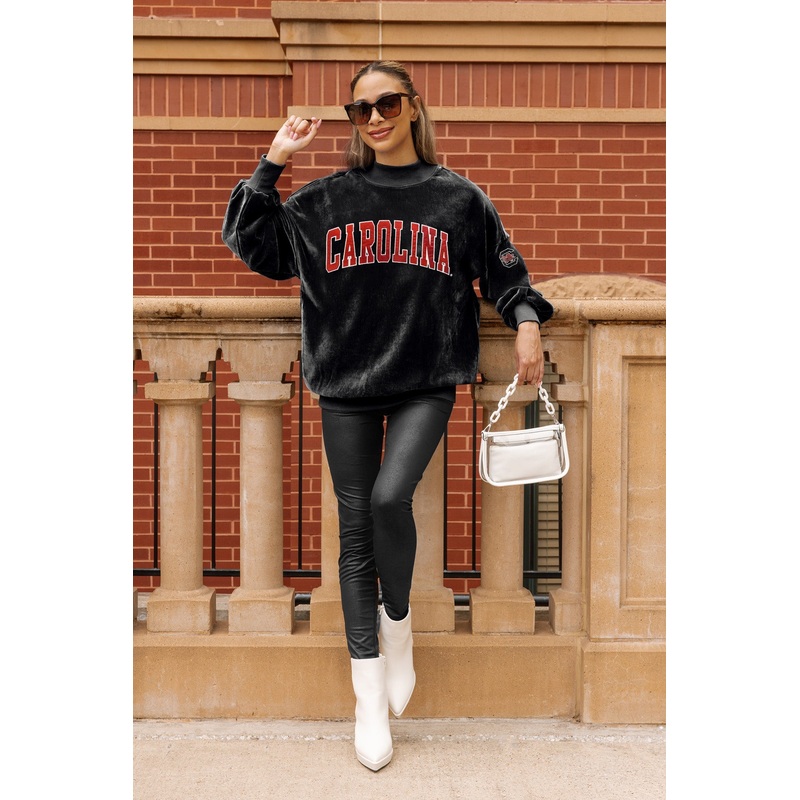 SOUTH CAROLINA GAMECOCKS MAKE A MOVE MOCK NECK CHENILLE PULLOVER