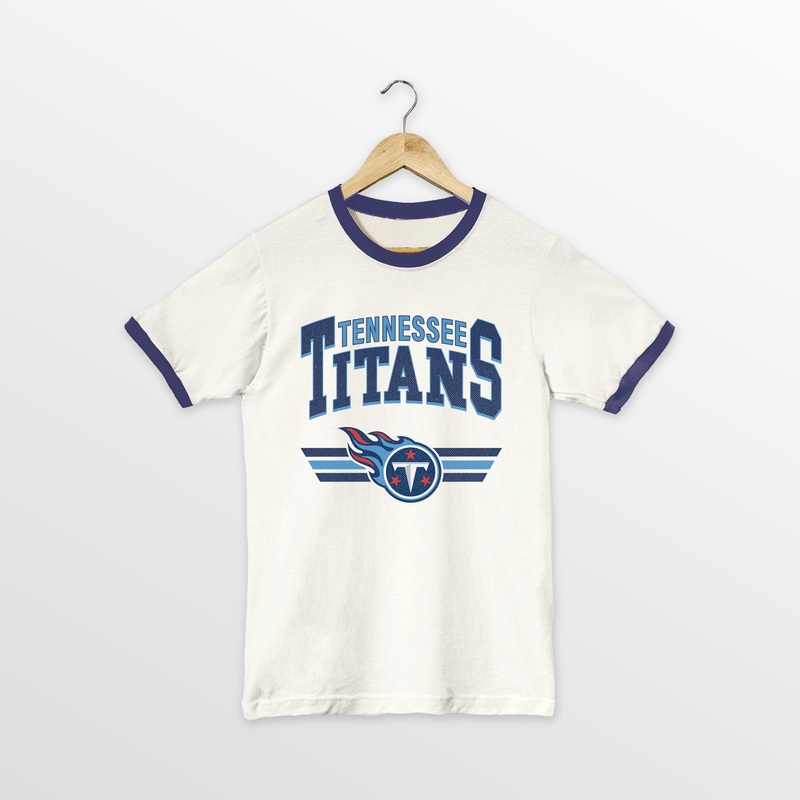 TENNESSEE TITANS SWIFT STRIKE VINTAGE RINGER TEE