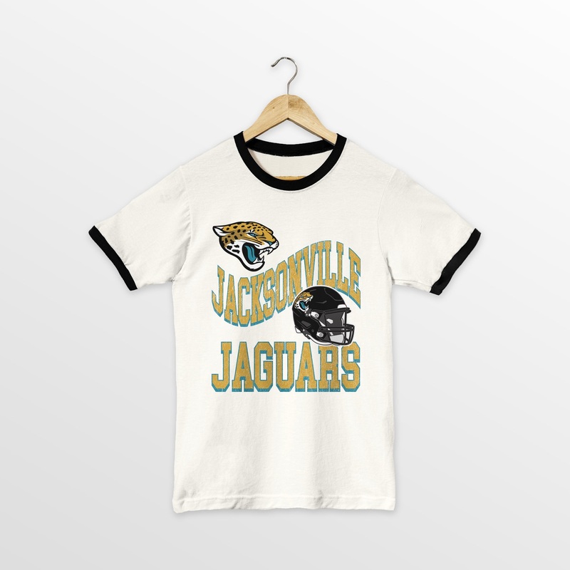 JACKSONVILLE JAGUARS HARD EARNED VINTAGE RINGER TEE