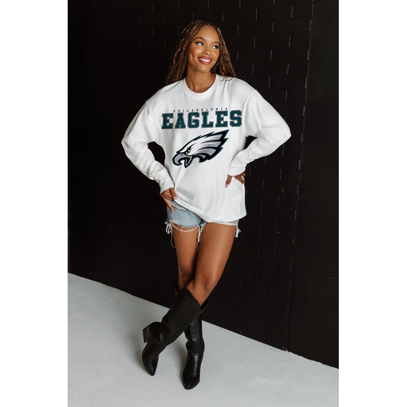 PHILADELPHIA EAGLES Big Goals Oversized Long-Sleeve Tee