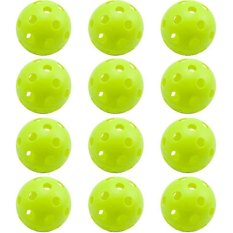 12-pack Of Training Practice Plastic Baseballs,indoor Pickleball Balls