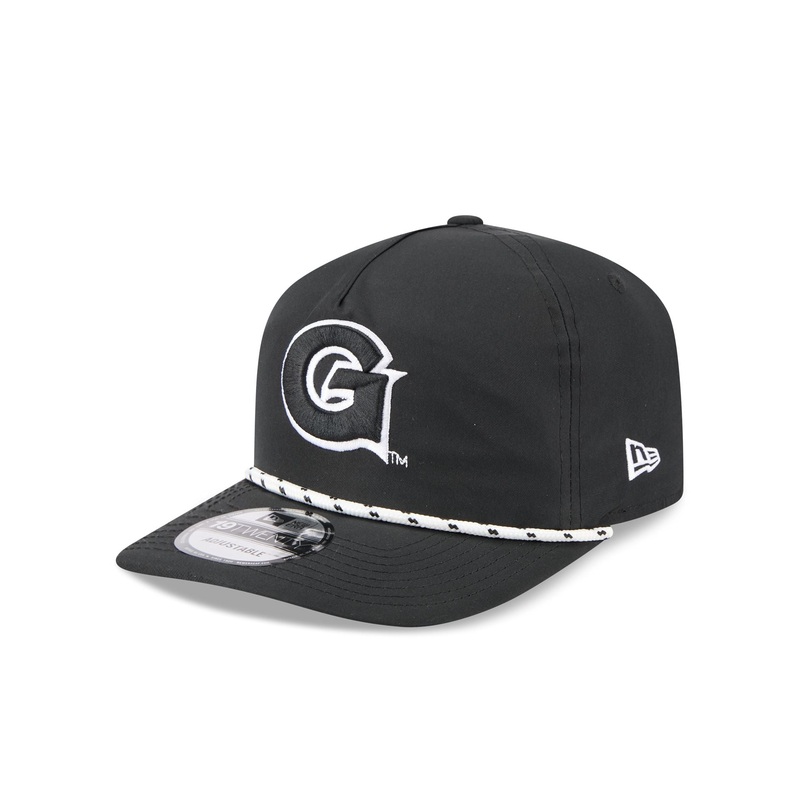 Georgetown Hoyas Black and White Rope 19TWENTY Snapback Hat