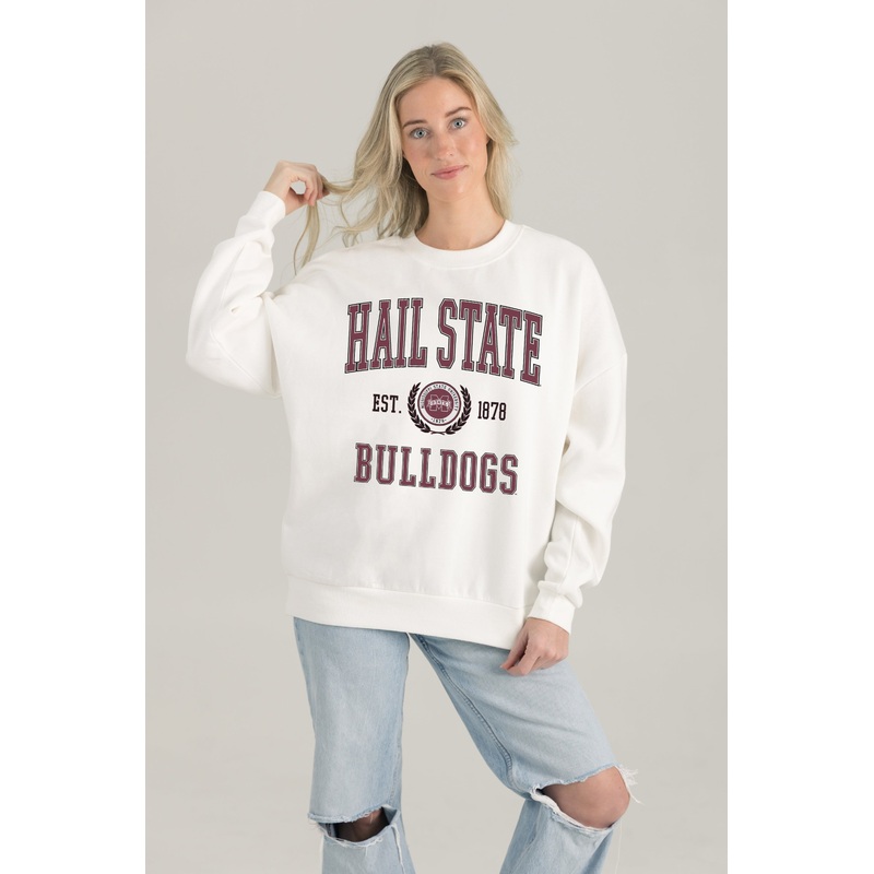 MISSISSIPPI STATE BULLDOGS Timeless Triumph Fleece Crewneck Pullover