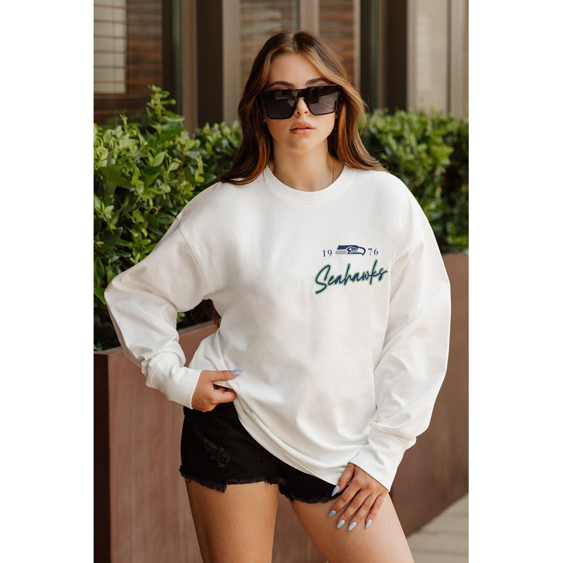 SEATTLE SEAHAWKS Double Move Oversized Long-Sleeve Tee
