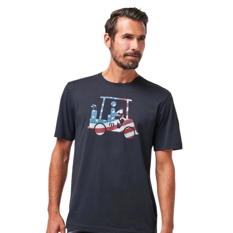 Travis Mathew Flag Flyer Tee|Black|Small|Medium|Large|X-Large|XX-Large|XXX-Large