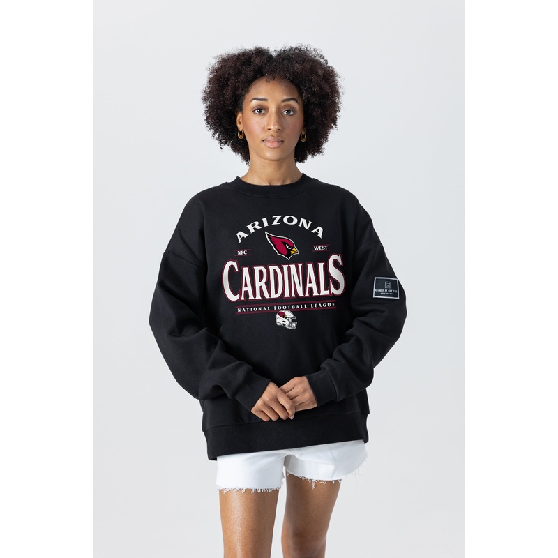 ARIZONA CARDINALS Players Only Fleece Drop-Shoulder Crew