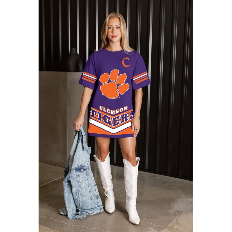 CLEMSON TIGERS PERFECT SCORE RETRO T-SHIRT DRESS