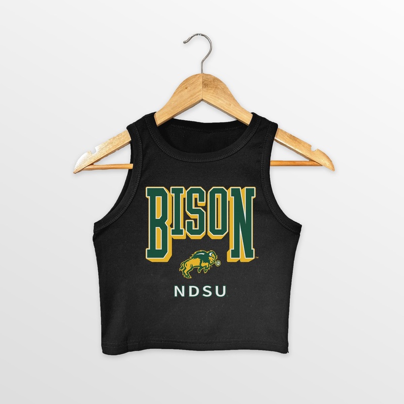 NORTH DAKOTA STATE BISON PURE VICTORY ESSENTIAL RIBBED CROP TANK