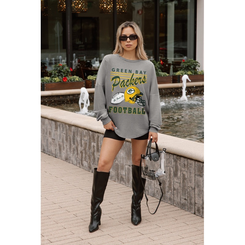 GREEN BAY PACKERS CLASSIC COOL VINTAGE WASH CORDED PULLOVER