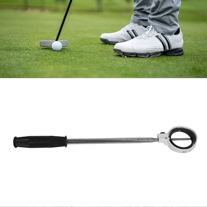 Golf Ball Retriever Telescopic Ball Picker Stainless Steel 8 Sections Golf Ball Grabber Golf Accessories Black