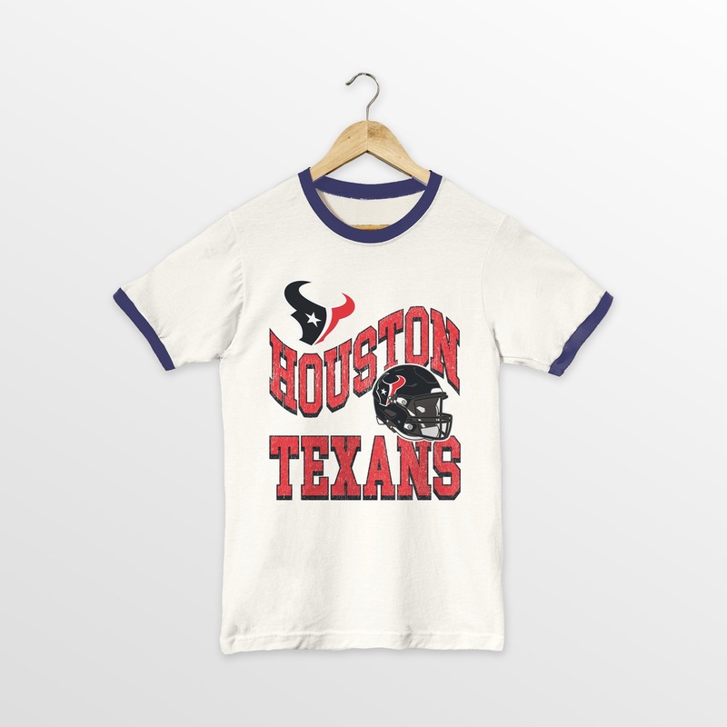 HOUSTON TEXANS HARD EARNED VINTAGE RINGER TEE
