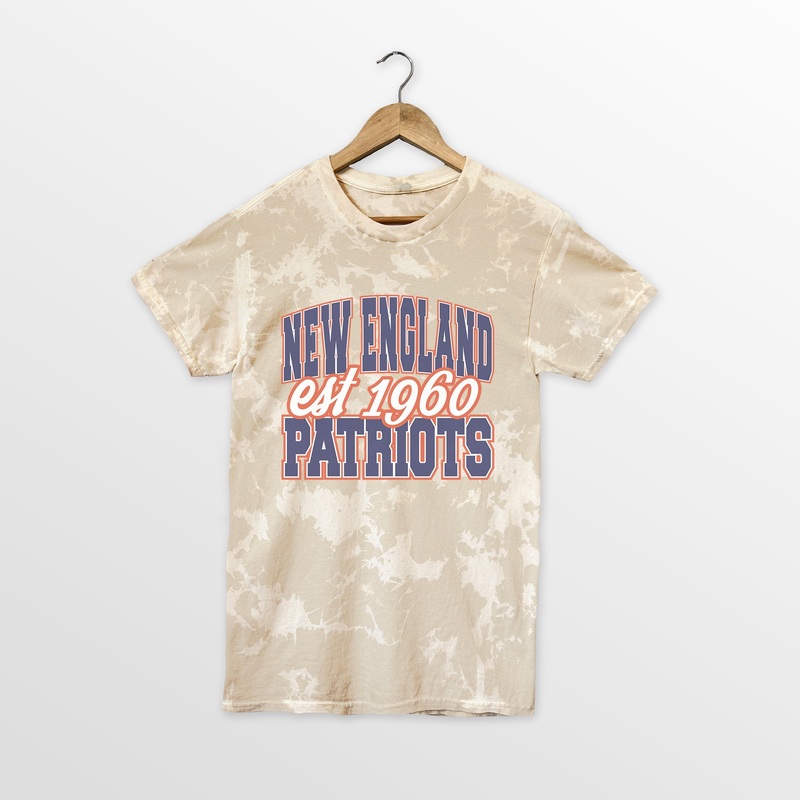 NEW ENGLAND PATRIOTS DEEP ROOTS BLEACH WASH TEE