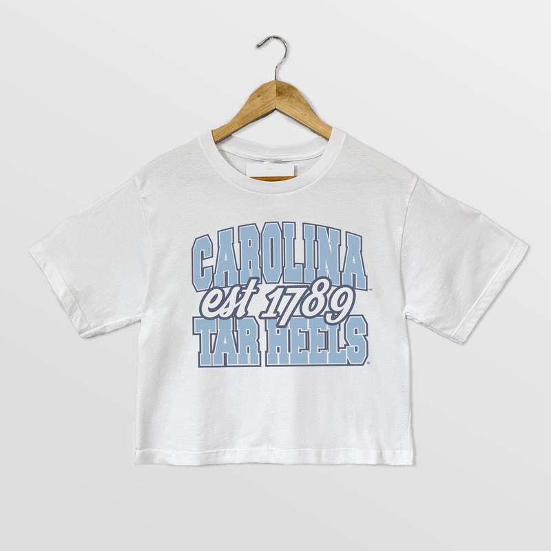 NORTH CAROLINA TAR HEELS DEEP ROOTS BOXY FIT WOMEN’S CROPPED TEE