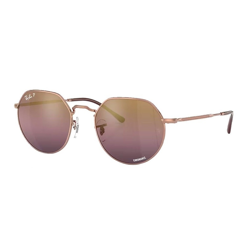 Ray-Ban Jack Chromance – Polished Rose Gold/Gradient Red Polarized
