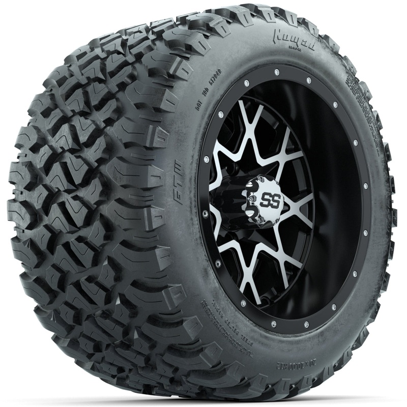 Set of (4) 12 in GTW Vortex Wheels with 20×10-R12 GTW Nomad All-Terrain Tires PN# A19-649