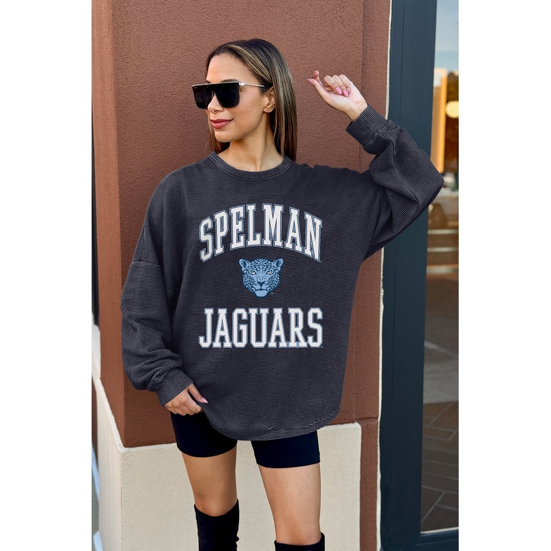 SPELMAN COLLEGE JAGUARS RELENTLESS VINTAGE WASH CORDED PULLOVER