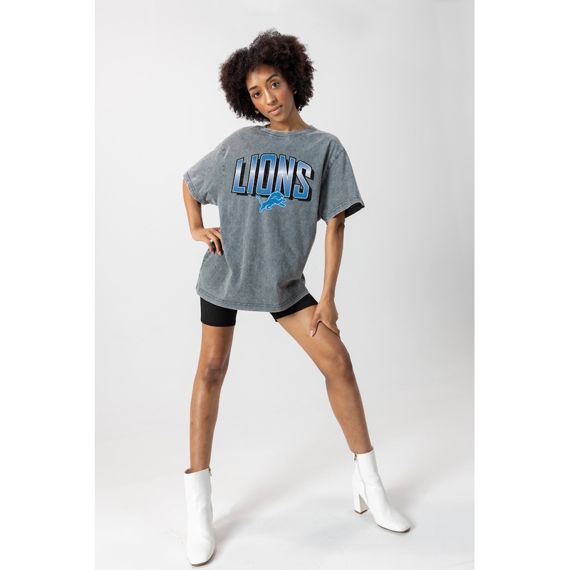 DETROIT LIONS Peak Performance Oversized Crewneck Tee
