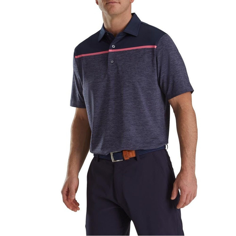 FootJoy Spacedye Block Lisle Self Collar Polo