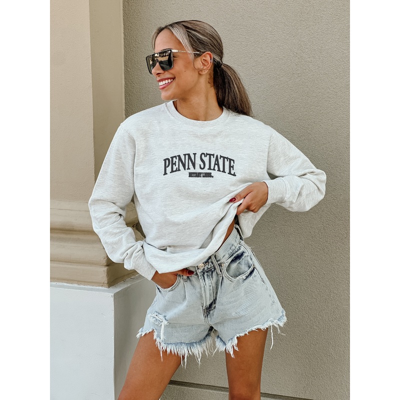 PENN STATE NITTANY LIONS Number One Fan Embroidered Crew Pullover By Madi Prewett Troutt
