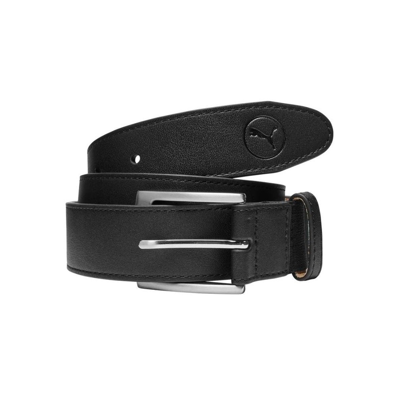 Puma Men’s Leather Golf Belt|Puma Black|Friar Brown|S|L
