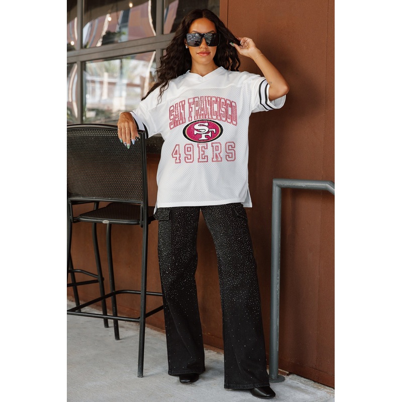SAN FRANCISCO 49ERS A Step Ahead Oversized Mesh Tee