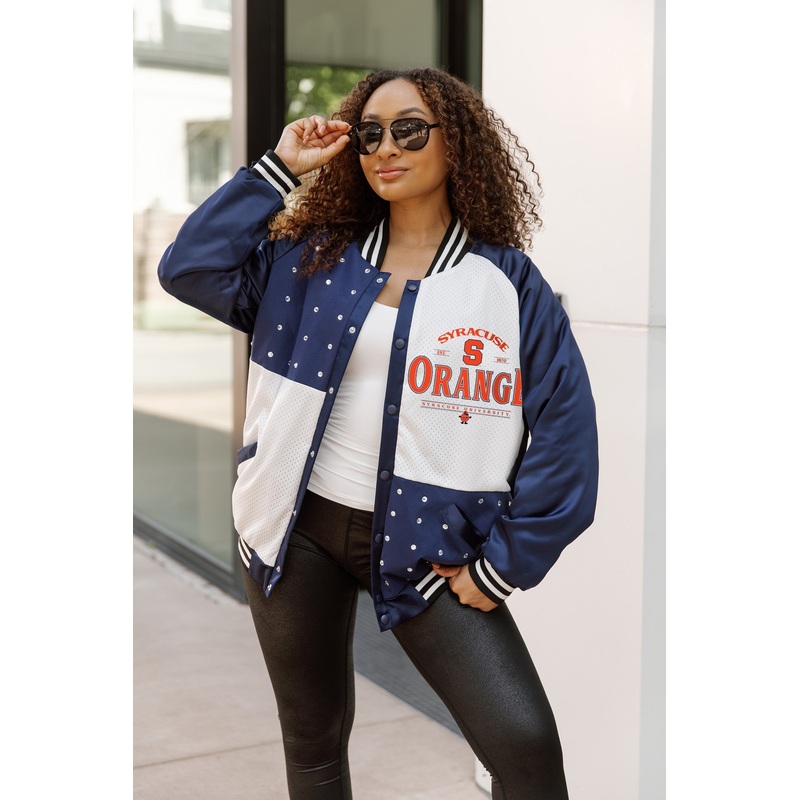 SYRACUSE ORANGE INNER DRIVE THROWBACK VARSITY BOMBER JACKET