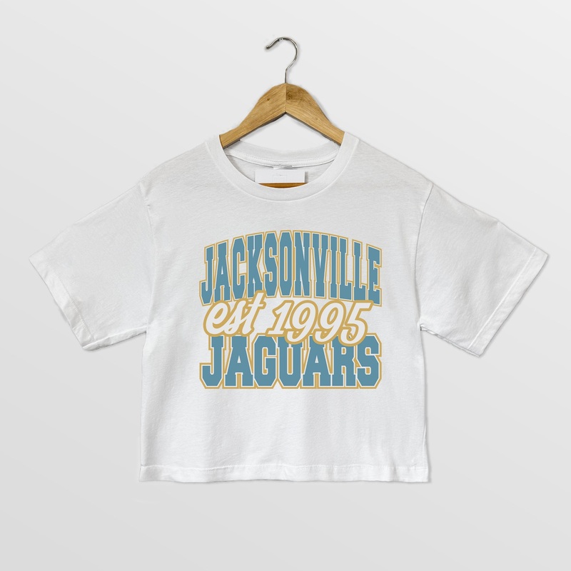 JACKSONVILLE JAGUARS DEEP ROOTS BOXY FIT CROPPED TEE