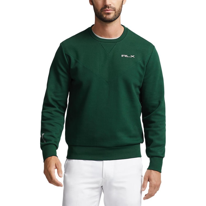 RLX Ralph Lauren Double Knit Long Sleeve Pullover – Hunt Club Green