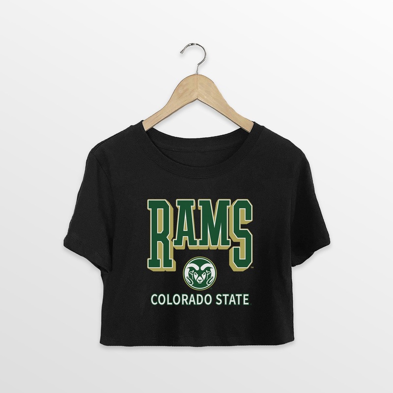 COLORADO STATE RAMS PURE VICTORY CLASSIC CROP TEE