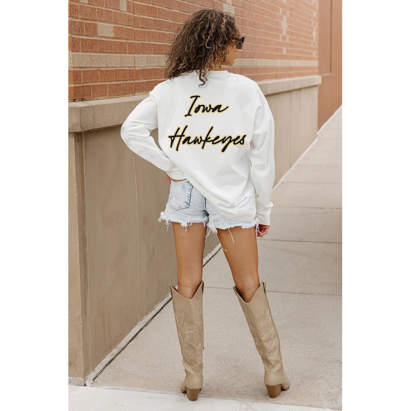 IOWA HAWKEYES Double Move Oversized Long-Sleeve Tee