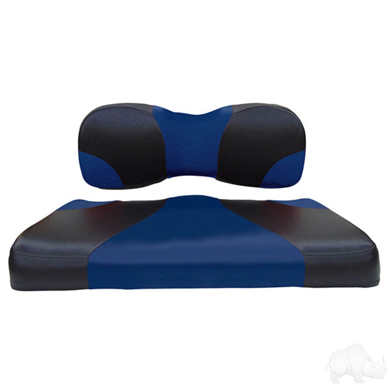 RHOX Front Seat Cushion Set, Sport Black/Blue, Yamaha Drive PN# SEAT-051BBL-S