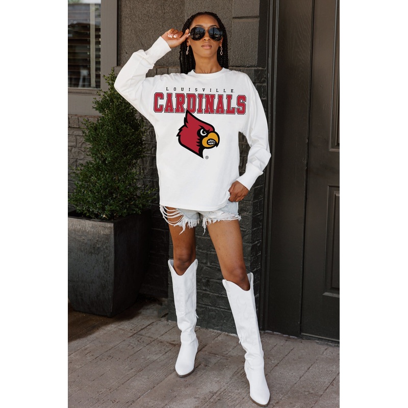 LOUISVILLE CARDINALS Big Goals Oversized Pullover