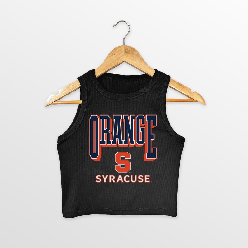 SYRACUSE ORANGE PURE VICTORY ESSENTIAL RIBBED CROP TANK