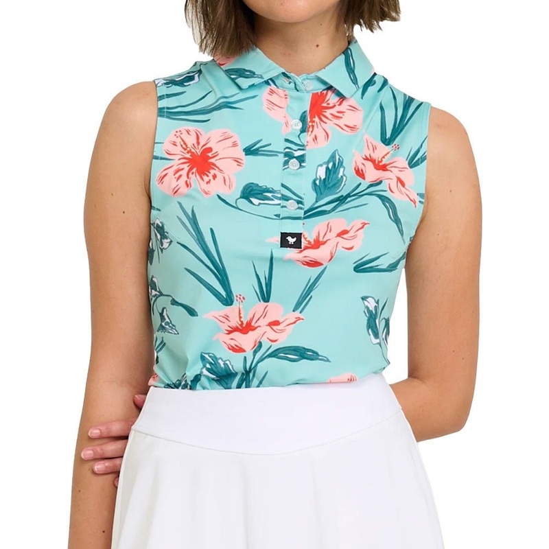 Bad Birdie Women’s Never Lei Up Golf Polo