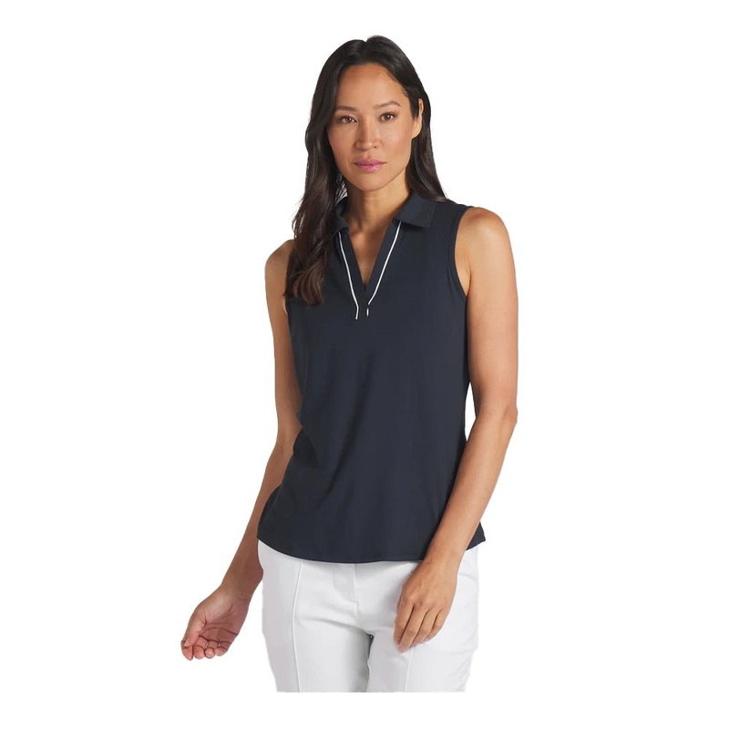 Puma Women’s Cloudspun Piped Sleeveless Polo