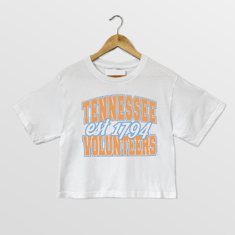 TENNESSEE VOLUNTEERS DEEP ROOTS BOXY FIT WOMEN’S CROPPED TEE