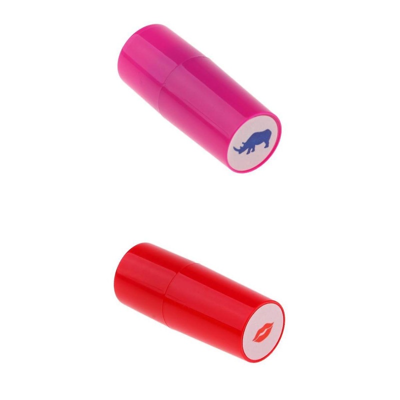 2 Pieces Colorfast Golf Ball Stamper Marker Impression Seal Lips+Rhinoceros