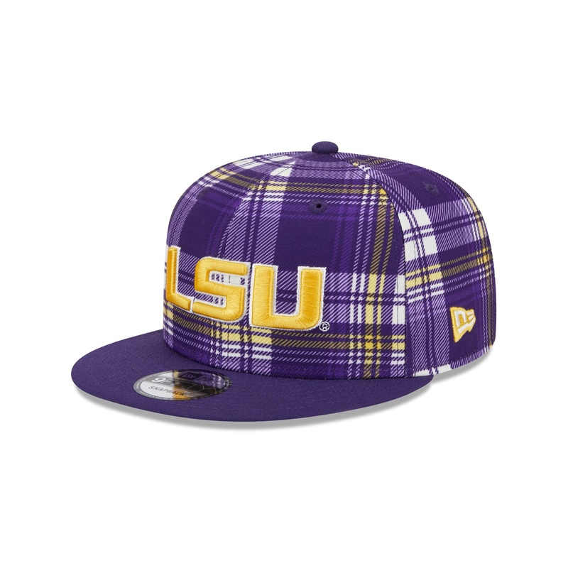 LSU Tigers Plaid 9FIFTY Snapback Hat