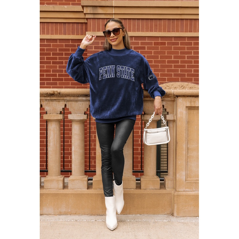 PENN STATE NITTANY LIONS MAKE A MOVE MOCK NECK CHENILLE PULLOVER