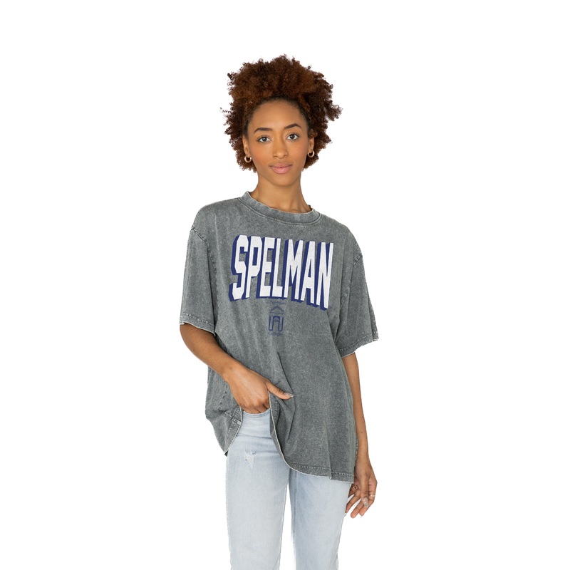 SPELMAN COLLEGE JAGUARS Solid Defense Oversized Crewneck Tee