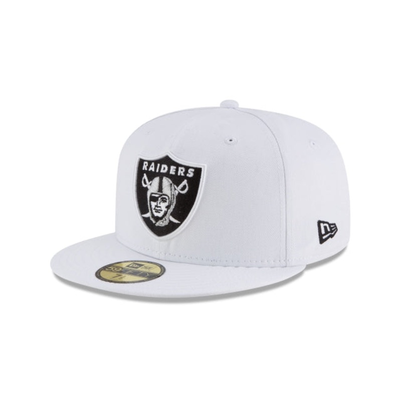 Las Vegas Raiders White 59FIFTY Fitted Hat