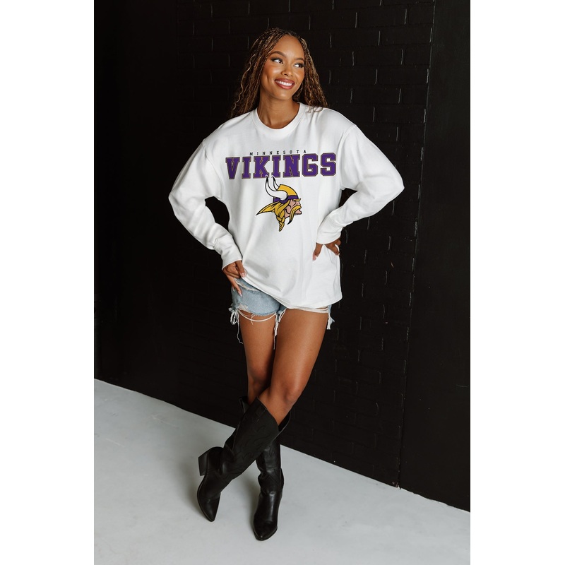MINNESOTA VIKINGS Big Goals Oversized Long-Sleeve Tee